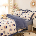 Wholesale couche de literie en molleton avec motif de vache mignon